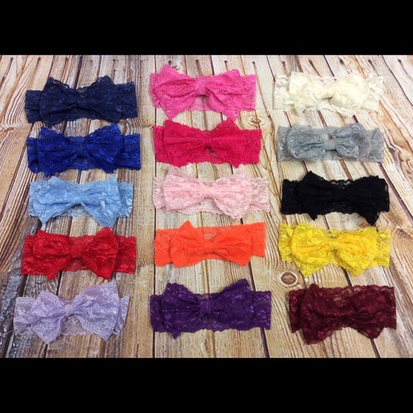 Other - NEW GRAB BAG OF 10 Infant Toddler Lace Headbands